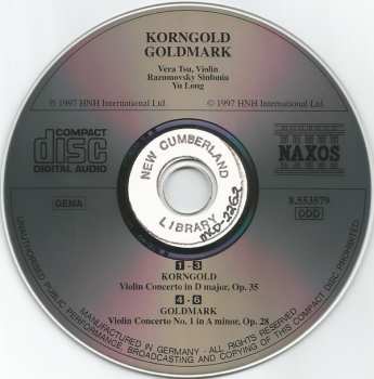 CD Erich Wolfgang Korngold: Violin Concerto / Violin Concerto No. 1