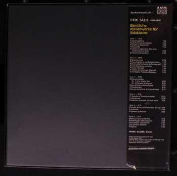 3LP/Zestaw pudełkowy Erik Satie: Sämtliche Klavierwerke (Für Soloklavier)
