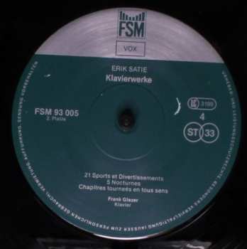 3LP/Zestaw pudełkowy Erik Satie: Sämtliche Klavierwerke (Für Soloklavier)