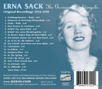 CD Erna Sack: The German Nightingale (Original Recordings 1934-1950)