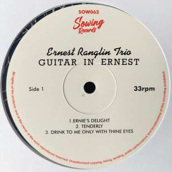 LP Ernest Ranglin Trio: Guitar In Ernest CLR