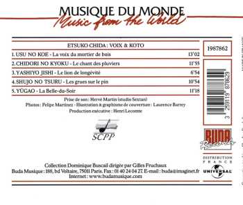 CD Etsuko Chida: Japon: Chants Courtois = Japan: Courtly Songs