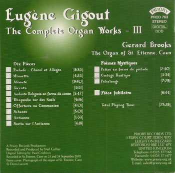 CD Eugène Gigout: Eugène Gigout - The Complete Organ Works - III