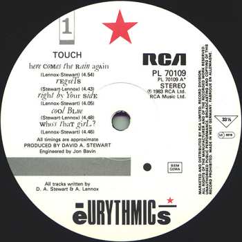 LP Eurythmics: Touch