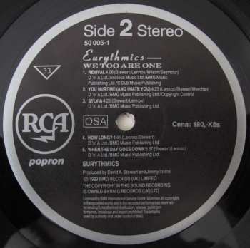 LP Eurythmics: We Too Are One