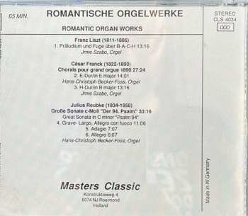 CD César Franck: Romantische Orgelwerke (Romantic Organ Works)