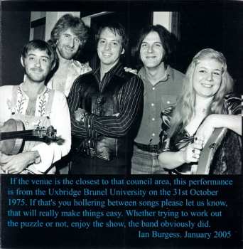 CD Fairport Convention: Who Knows? (1975 The Woodworm Archives - Vol. One)