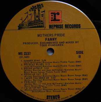 LP Fanny: Mothers Pride