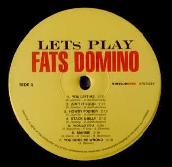 LP Fats Domino: Lets Play Fats Domino LTD
