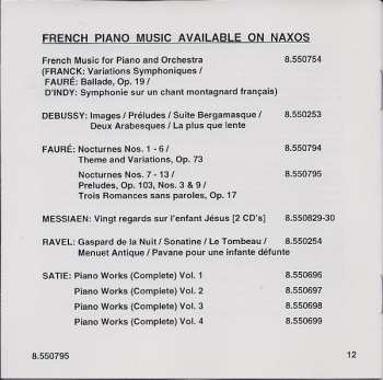 CD Gabriel Fauré: Nocturnes Nos. 7 - 13 / Préludes, Op. 103, Nos. 3 And 9 / 3 Romances Sans Paroles, Op. 17