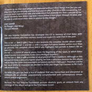 CD Fay Claassen: Sings Two Portraits Of Chet Baker - Volume 2