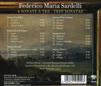CD Federico Maria Sardelli: 6 Sonate À Tre