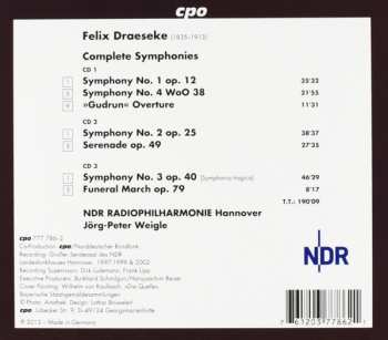 3CD/Zestaw pudełkowy Felix Draeseke: Complete Symphonies