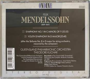 CD Felix Mendelssohn-Bartholdy: Symphony No. 1 / Youth Symphony In D Major
