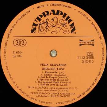 LP Felix Slováček: Nekonečná Láska / Endless Love