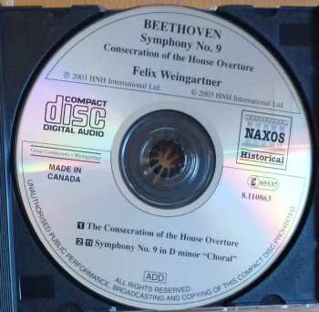 CD Wiener Philharmoniker: Symphony No. 9 "Choral" In D Minor, Op. 125 / The Consecration Of The House Overture, Op. 124