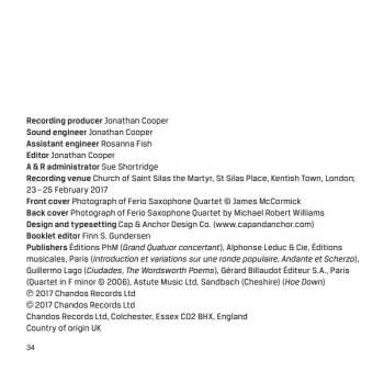 CD Ferio Saxophone Quartet: Flux: Original Works For Saxophone Quartet