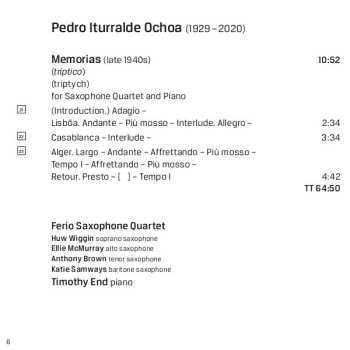 CD Ferio Saxophone Quartet: Evoke