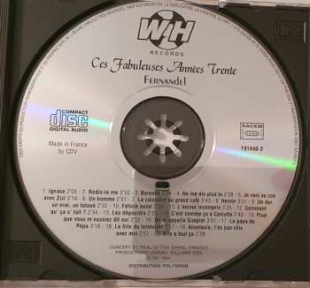 CD Fernandel: Ces Fabuleuses Années 30 - Fernandel