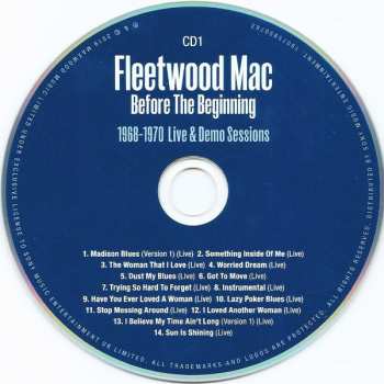 3CD Fleetwood Mac: Before The Beginning (1968-1970 Live & Demo Sessions)
