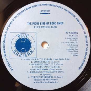 LP Fleetwood Mac: The Pious Bird Of Good Omen