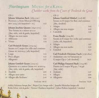 2CD Ensemble Florilegium: Music For A King (Chamber Work From The Court Of Frederick The Great)