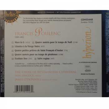 CD Francis Poulenc: Mass In G