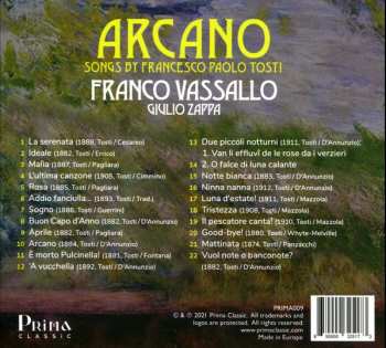 CD Franco Vassallo: Arcano: Songs By Francesco Paolo Tosti