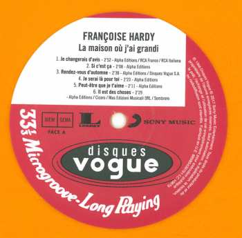 LP Françoise Hardy: La Maison Où J'ai Grandi LTD | CLR
