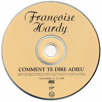 CD Françoise Hardy: Comment Te Dire Adieu