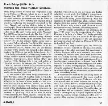 CD Frank Bridge: Piano Trio No. 2 / Phantasie Trio · Miniatures