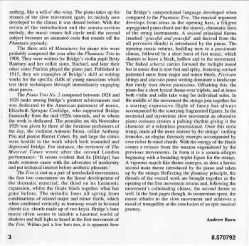 CD Frank Bridge: Piano Trio No. 2 / Phantasie Trio · Miniatures