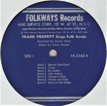 CD Frank Proffitt: Frank Proffitt Sings Folk Songs