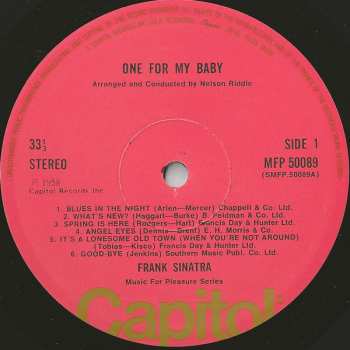 LP Frank Sinatra: One For My Baby