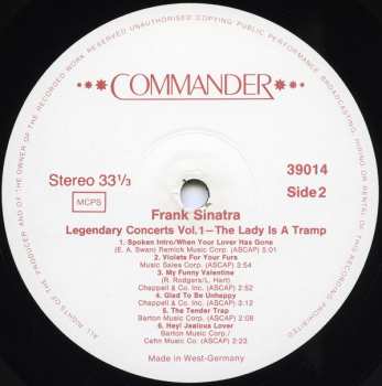 3LP/Zestaw pudełkowy Frank Sinatra: Legendary Concerts
