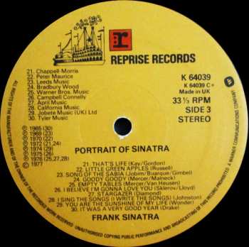 2LP Frank Sinatra: Portrait Of Sinatra (Forty Songs From The Life Of A Man)