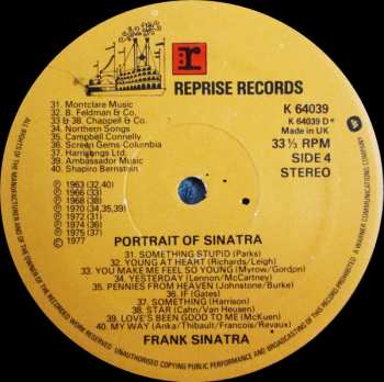 2LP Frank Sinatra: Portrait Of Sinatra (Forty Songs From The Life Of A Man)