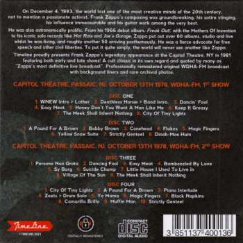 4CD/Zestaw pudełkowy Frank Zappa: Capitol Theatre 1978