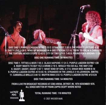 2CD Frank Zappa: The Michigan Muffin Man (Detroit Broadcast 1976)
