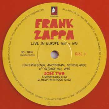 6LP/Zestaw pudełkowy Frank Zappa: Live In Europe 1967 To 1970 NUM | CLR