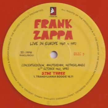 6LP/Zestaw pudełkowy Frank Zappa: Live In Europe 1967 To 1970 NUM | CLR