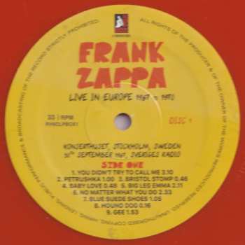 6LP/Zestaw pudełkowy Frank Zappa: Live In Europe 1967 To 1970 NUM | CLR