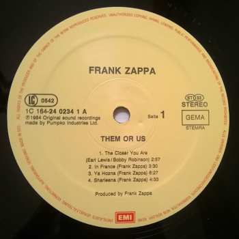 2LP Frank Zappa: Them Or Us