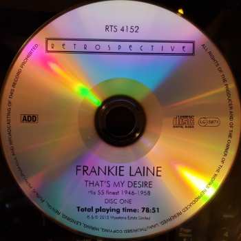 2CD Frankie Laine: That's My Desire: His 55 Finest, 1946-1958