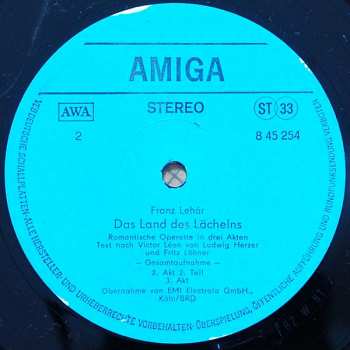 2LP Chor Des Bayerischen Rundfunks: Franz Lehár - Das Land Des Lächelns (Gesamtaufnahme) (2xLP)