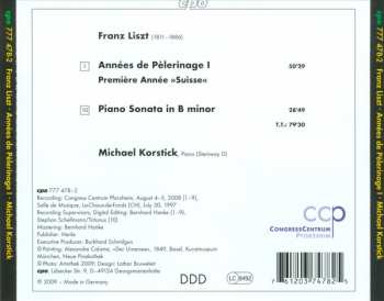CD Franz Liszt: Années De Pèlerinage I; Piano Sonata In B Minor