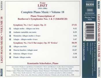CD Franz Liszt: Beethoven: Symphonies Nos. 1 & 3 (Piano Transcriptions)