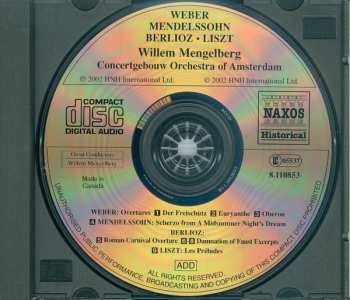 CD Franz Liszt: Liszt ; Berlioz ; Weber (Historical Recordings 1928-1942)
