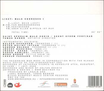 CD Franz Liszt: Liszt Male Choruses I