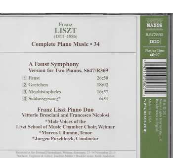 CD Franz Liszt: A Faust Symphony (Version For Two Pianos)